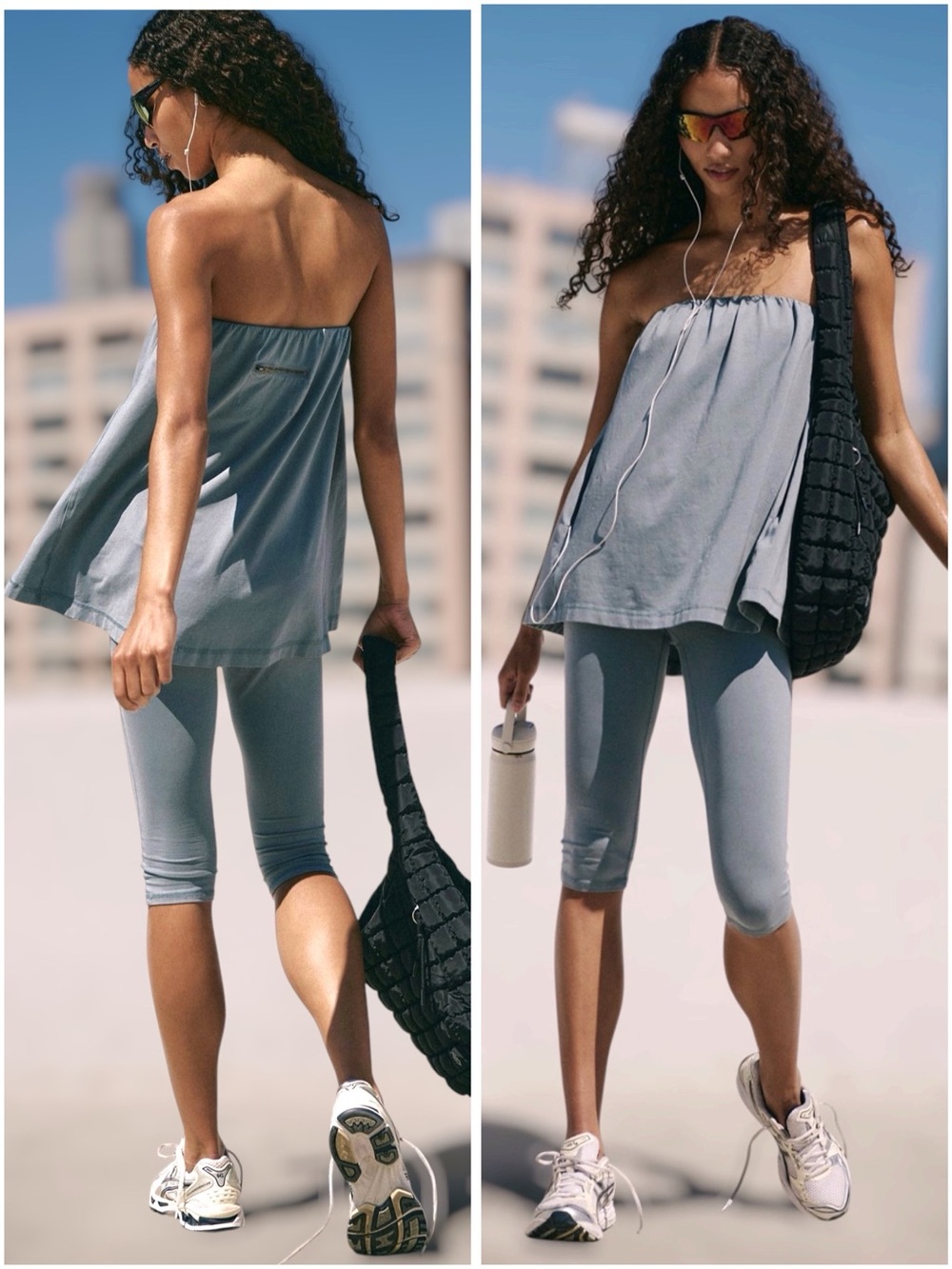 NWT Free People x FP Movement Hot Shot Tube Onesie in summer storm
